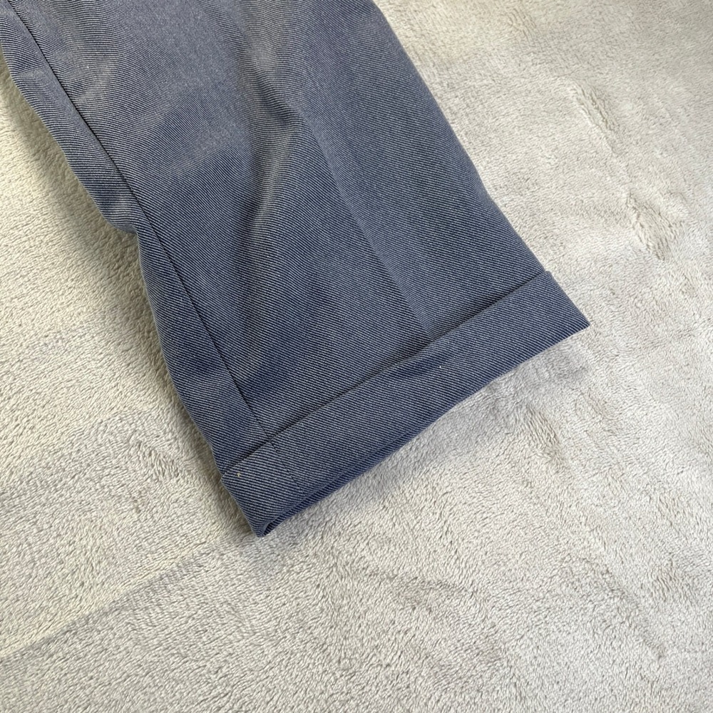 Calvin Klein Dress Pants 10 Blue Twill Cuffed Trousers Minimalist Corporate - Picture 9 of 14